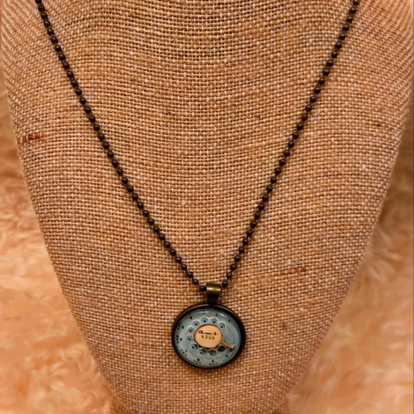 Vintage Rotary Dial Pendant Necklace - Picture 2 of 2